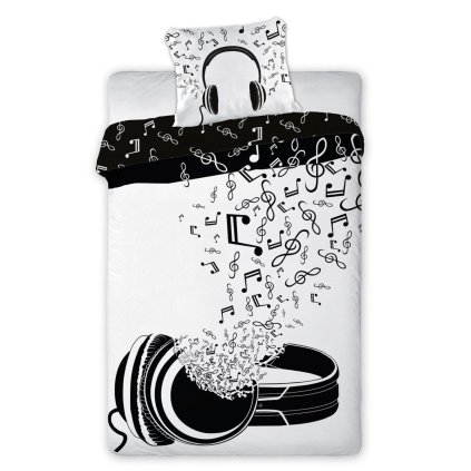 Povlečení 140x200+70x90 Młodzieżowa Music EAN 5907750549184