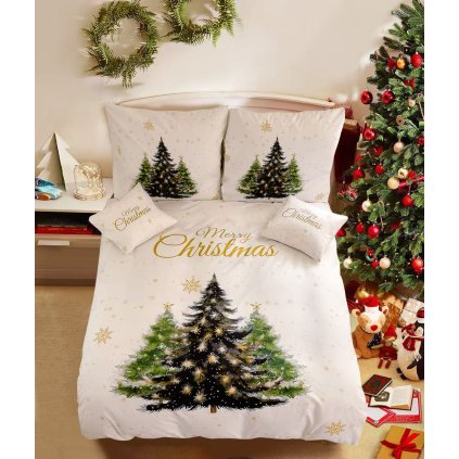7 dílné Vánoční povlečení Vánoční stromek