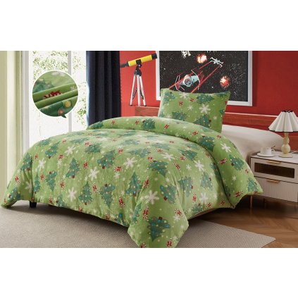 Povlečení mikroplyš Vánoční stromeček