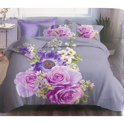 4dílné povlečení 3D Slavnostní kytice