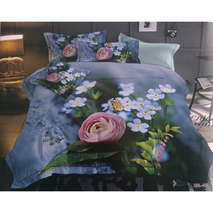 4dílné povlečení 3D  Spring flover