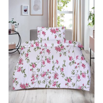 Originální povlečení 100% bavlna Růžové květy