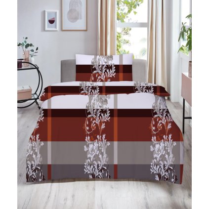 povlečení 100% bavlna Hnědý luxus