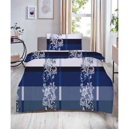 povlečení 100% bavlna Modrý luxus