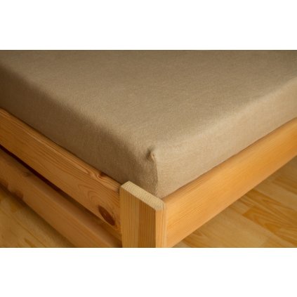 Prostěradlo Frote 90x200 Světle hnědá