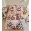7 dílné Vánoční povlečení Skřítek béžový
