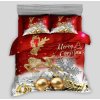 3-dílné Vánoční povlečení Zlatý jelen