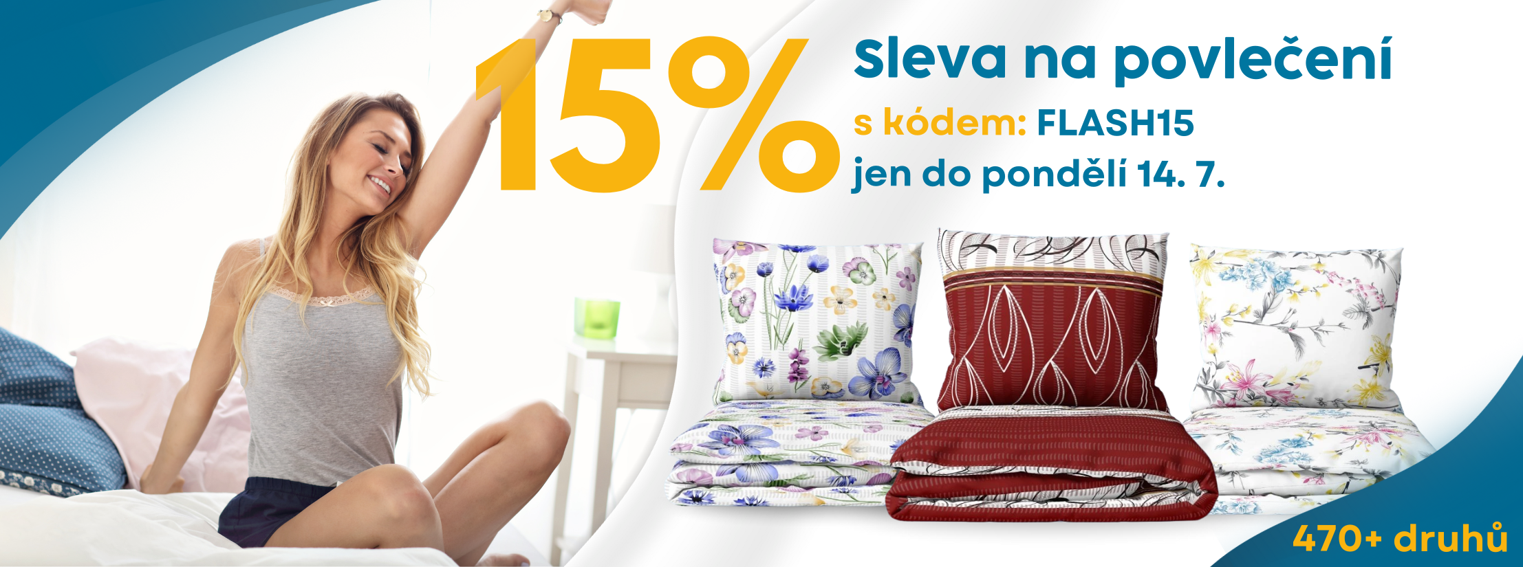 Sleva 20% na povlečení s kódem "FLASH15"