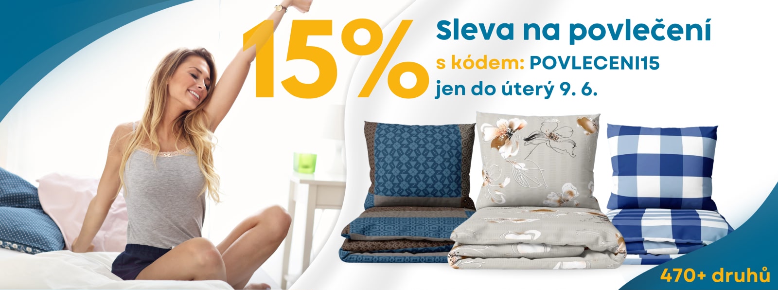 Sleva 15% na povlečení s kódem "Povleceni15"