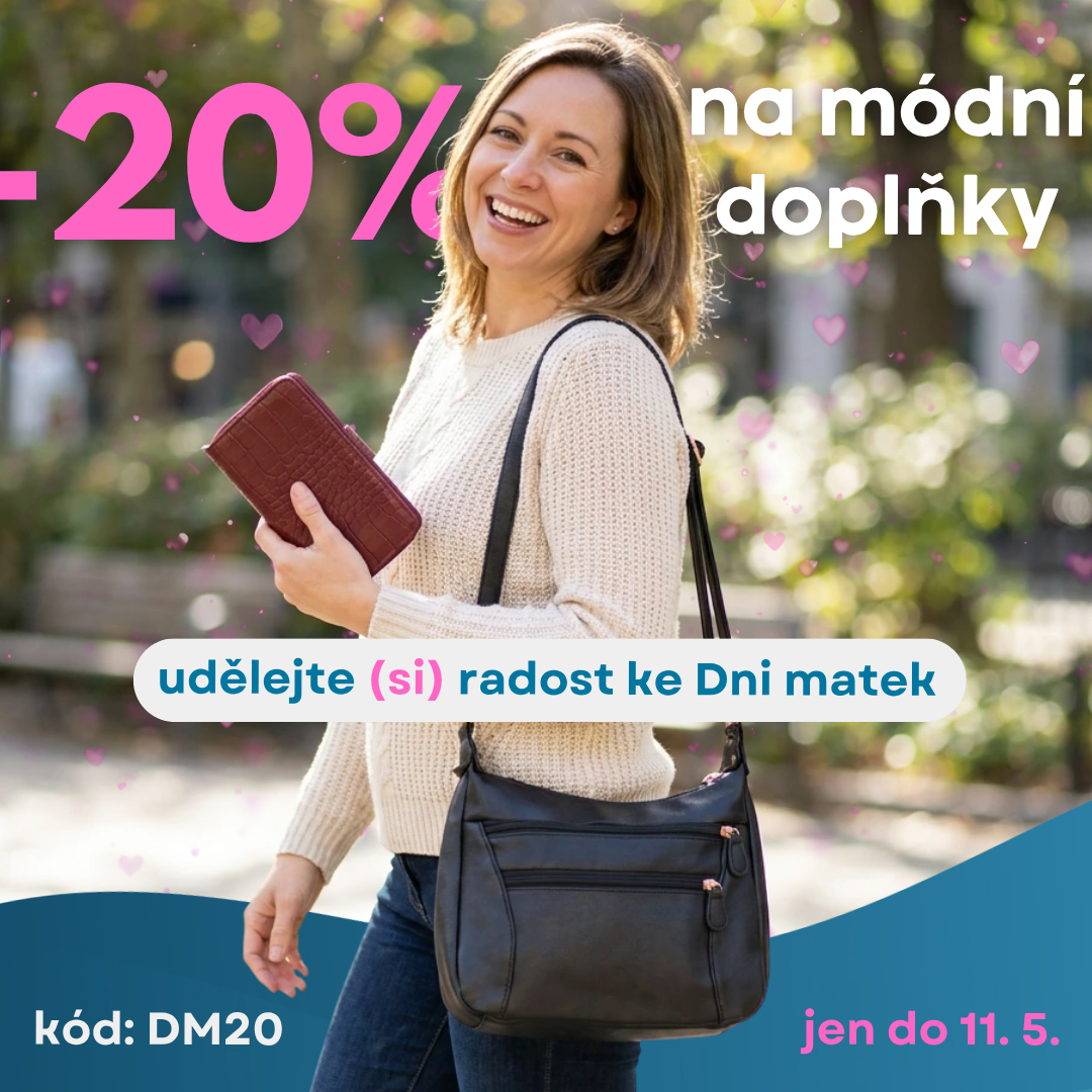 Sleva 20% na módní doplňky s kódem "DM20"