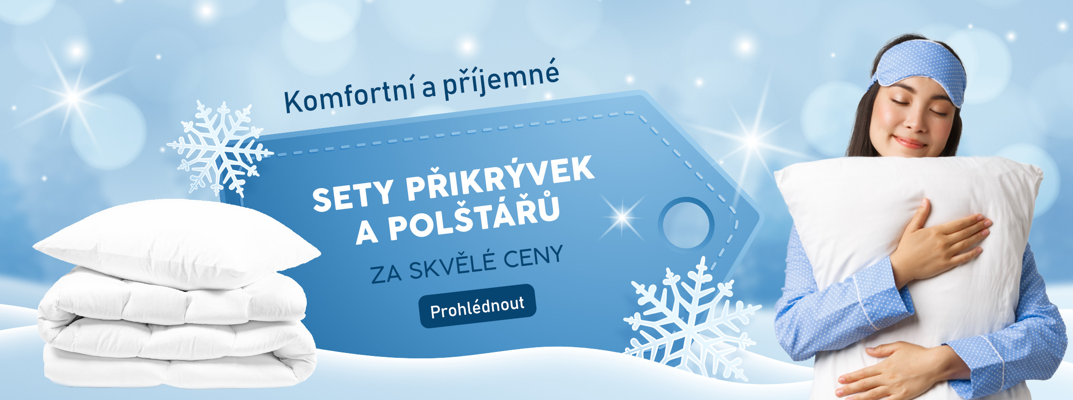 Sety přikrývek a polštářů