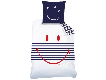 CTI DĚTSKÉ POVLEČENÍ SMILEY MARINE 140X200/63X63