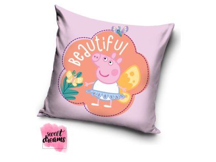 Polštářek Prasátko Peppa Beautiful 40x40 cm