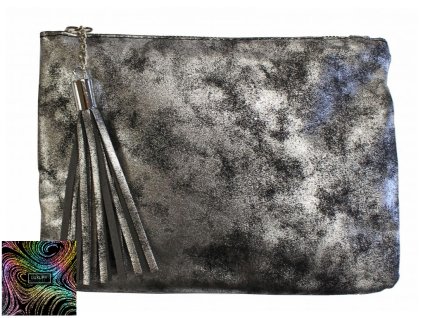 Elegantní psaníčko JBCP 003 ČERNO/STŘÍBRNÉ