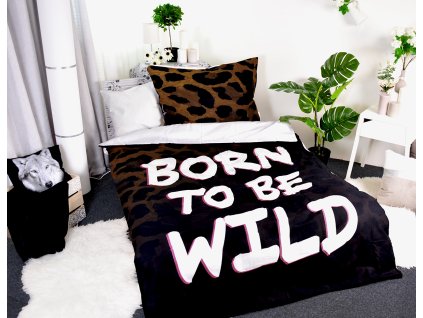 Bavlněné povlečení BORN TO BE WILD 3D 140x200/70x90cm