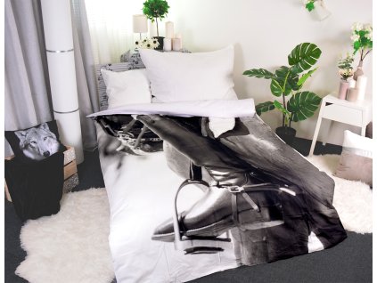 Bavlněné povlečení JEZDEC NA KONI 3D 140x200/70x90cm