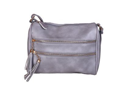 Dámská kabelka JBFB 321 2 zipy ŠEDÁ