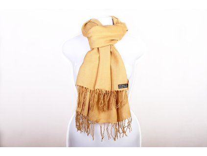 Dámský šál světle hořčicový