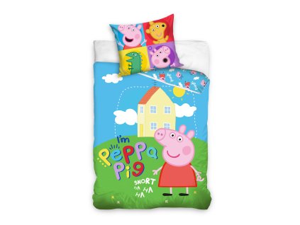 Dětské povlečení Prasátko Peppa Já jsem Pepina 140x200/70x90