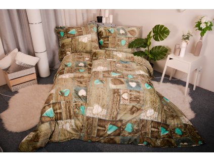 Aaryans povlečení mikroplyš Petra tyrkysové 140x200/70x90cm