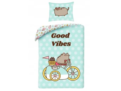 Povlečení Pusheen Good vibes! 140x200/90x70