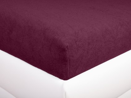 Froté prostěradlo vínové (Rozměry 90 x 200 cm, Gramáž 190 g/m2)