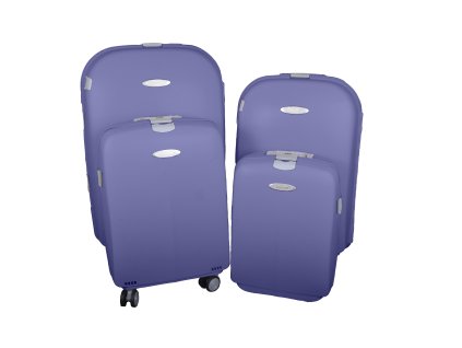 Sada 4 skořepinových kufrů HL 411 blue all