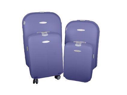 Sada 4 skořepinových kufrů HL 411