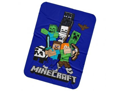 Dětská deka Minecraft Time to Mine 110 x 140 cm