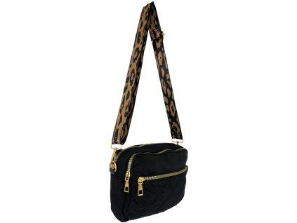Dámská kabelka JBFB 438 ČERNÁ/LEOPARD