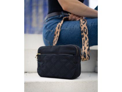 Dámská kabelka JBFB 435 ČERNÁ/LEOPARD