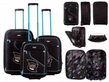 Sada textilních kufrů 3 ks JB 2006 černá