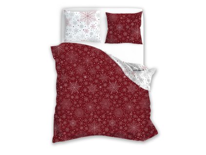Vánoční francouzské bavlněné povlečení Scandic 066 220x200/70x80 cm