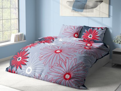 Aaryans bavlněné povlečení Svěží ráno šedé 140x200/70x90 cm