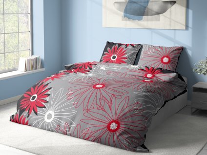 Aaryans bavlněné povlečení Svěží ráno šedá 140x200/70x90 cm