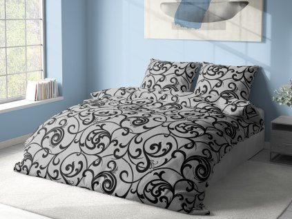 Aaryans bavlněné povlečení Ornament šedá 140x200/70x90 cm