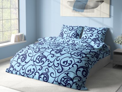 Aaryans bavlněné povlečení Ornament modrá 140x200/70x90 cm