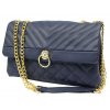 Elegantní dámská kabelka prošívaná CHANELKA JBFB 268 MODRÁ