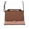 Dámská crossbody kabelka X052 HNĚDÁ/MERUŇKOVÁ