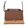 Dámská crossbody kabelka X052 HNĚDÁ/BÉŽOVÁ