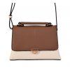 Dámská crossbody kabelka X052 HNĚDÁ/KRÉMOVÁ