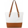 Shopper kabelka JBFB 263 BÍLÁ/HNĚDÁ