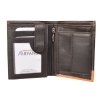 Kožená peněženka 104 NC S černá se sv.hnědým pruhem