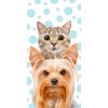 cat dog beach towel 140 x 70 cm multi