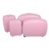 Sada 4 skořepinových kufrů DL 507 bright pink all