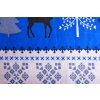 Aaryans vánoční flanelové povlečení De Luxe Zima modré 140x200/70x90cm DET