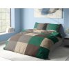 Aaryans bavlněné povlečení Čtverce zelené 140x200/70x90 cm