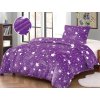 Aaryans vánoční povlečení mikroplyš Advent fialové 140x200/70x90cm