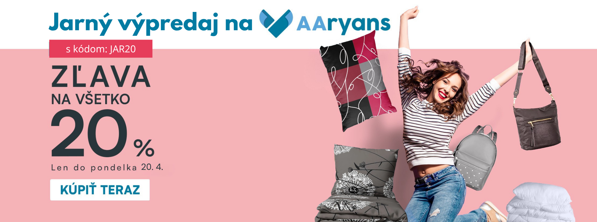20% zľava na všetko s kódom „JAR20“