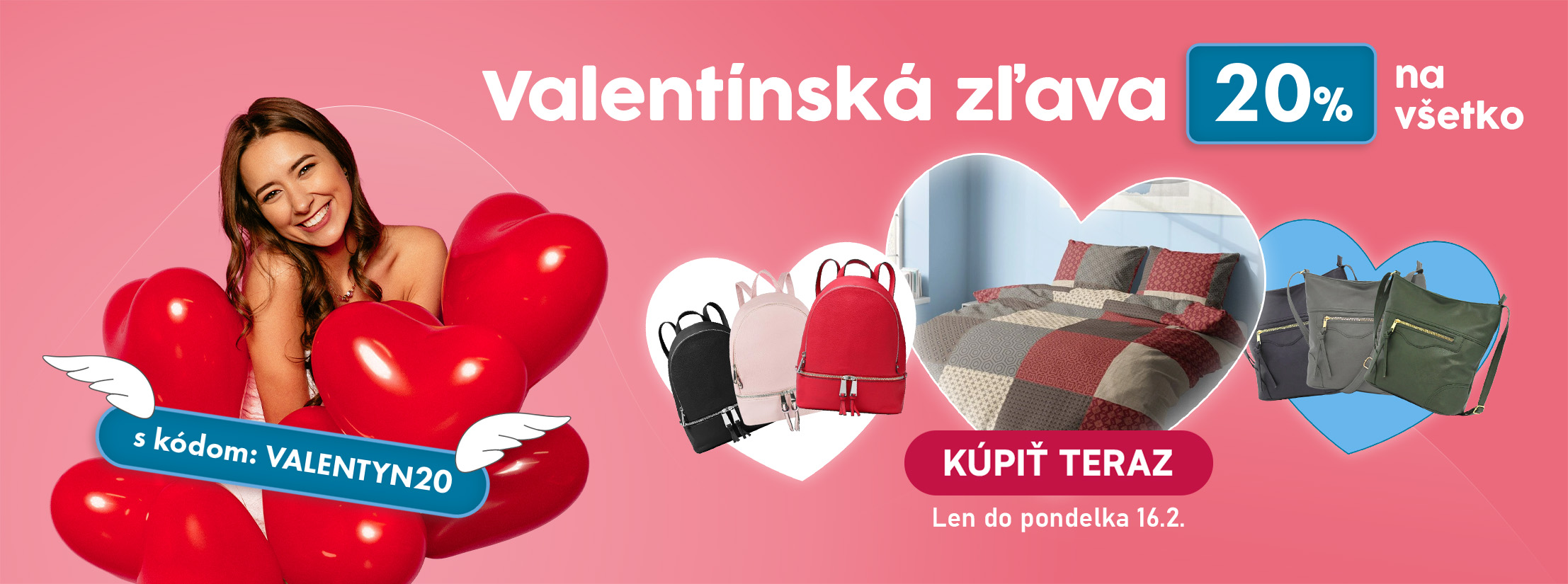 20% zľava na vše s kódom „VALETNYN20“